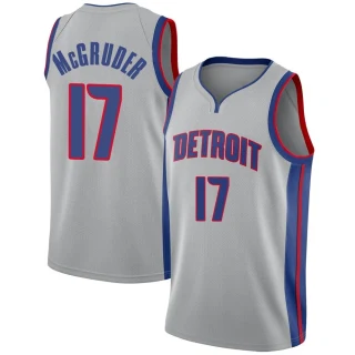 Men's Rodney McGruder Detroit Pistons Swingman Silver Jersey - Statement Edition