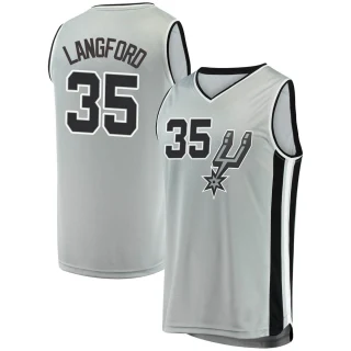 Men's Romeo Langford San Antonio Spurs Fast Break Silver Jersey - Statement Edition