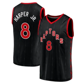 Men's Ron Harper Jr. Toronto Raptors Black Fast Break 2020/21 Jersey - Statement Edition