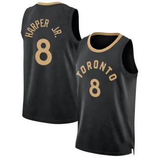 Men's Ron Harper Jr. Toronto Raptors Black Fast Break 2022/23 City Edition Jersey