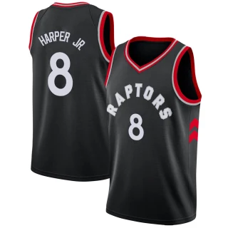 Men's Ron Harper Jr. Toronto Raptors Black Swingman Jersey - Statement Edition