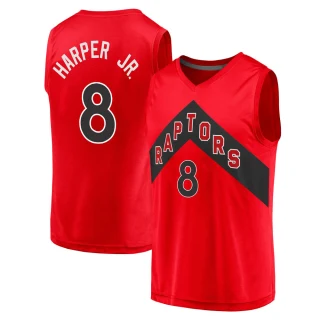 Men's Ron Harper Jr. Toronto Raptors Red Fast Break 2020 Jersey - Icon Edition