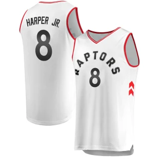 Men's Ron Harper Jr. Toronto Raptors White Fast Break Jersey - Association Edition