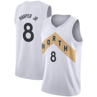 Men's Ron Harper Jr. Toronto Raptors White Swingman 2018/19 Jersey - City Edition
