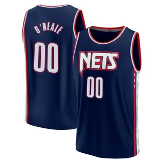 Men's Royce O'Neale Brooklyn Nets Navy Fast Break 2021/22 Replica City Edition Jersey
