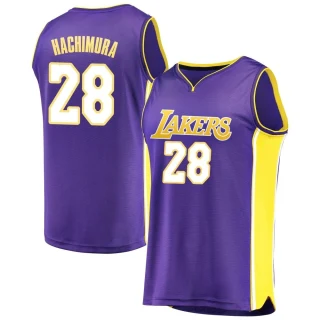 Men's Rui Hachimura Los Angeles Lakers Purple Fast Break Jersey - Statement Edition