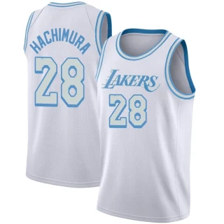 Men's Rui Hachimura Los Angeles Lakers White Swingman 2020/21 Jersey - City Edition