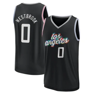 Men's Russell Westbrook Los Angeles Clippers Black Fast Break 2022/23 City Edition Jersey