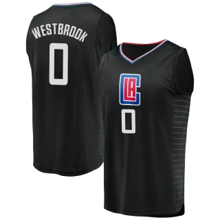 Men's Russell Westbrook Los Angeles Clippers Black Fast Break Jersey - Statement Edition