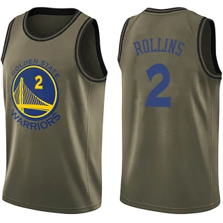 Men's Ryan Rollins Golden State Warriors Gold Swingman Green Salute to Service Jersey