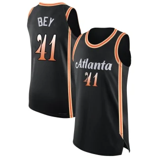 Men's Saddiq Bey Atlanta Hawks Black Authentic 2022/23 City Edition Jersey