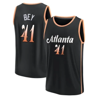 Men's Saddiq Bey Atlanta Hawks Black Fast Break 2022/23 City Edition Jersey