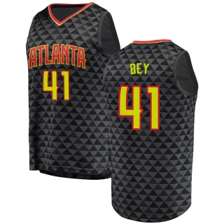 Men's Saddiq Bey Atlanta Hawks Black Fast Break Jersey - Icon Edition