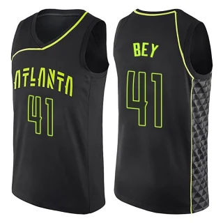 Men's Saddiq Bey Atlanta Hawks Black Swingman City Edition Jersey