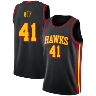 Men's Saddiq Bey Atlanta Hawks Black Swingman Jordan Brand Jersey - Statement Edition