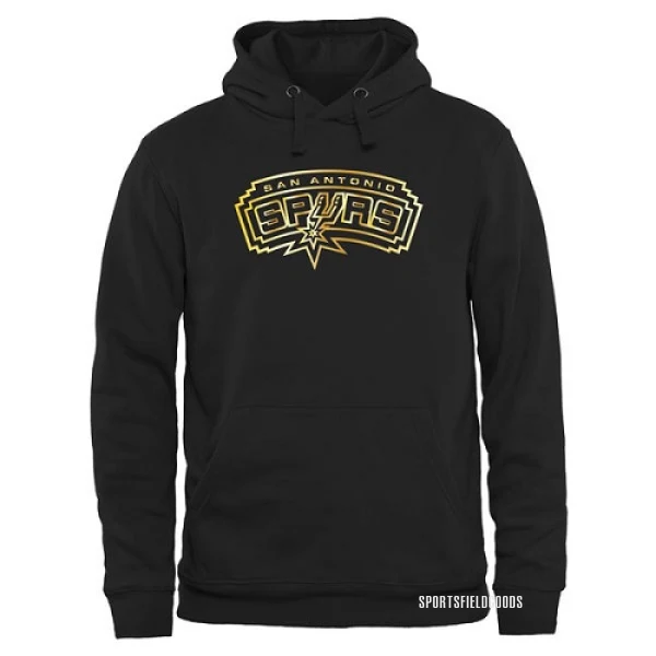 Men's San Antonio Spurs Gold Collection Pullover Hoodie - Black
