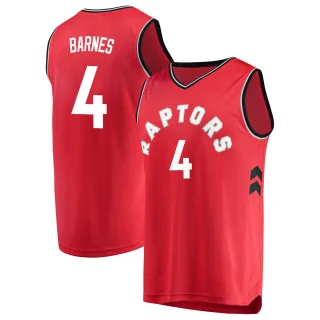 Men's Scottie Barnes Toronto Raptors Red Fast Break Jersey - Icon Edition