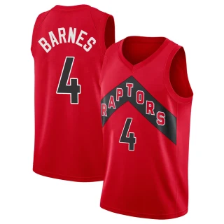 Men's Scottie Barnes Toronto Raptors Red Swingman 2020/21 Jersey - Icon Edition