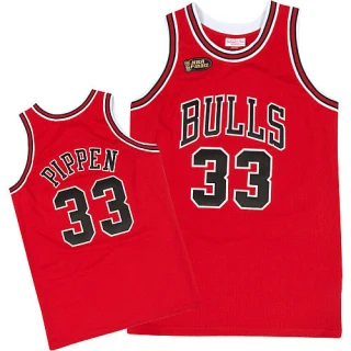 Men's Scottie Pippen Chicago Bulls Red Authentic Throwback Jersey