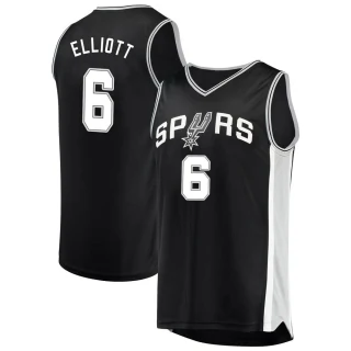 Men's Sean Elliott San Antonio Spurs Black Fast Break Jersey - Icon Edition