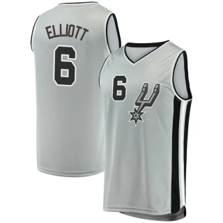 Men's Sean Elliott San Antonio Spurs Fast Break Silver Jersey - Statement Edition