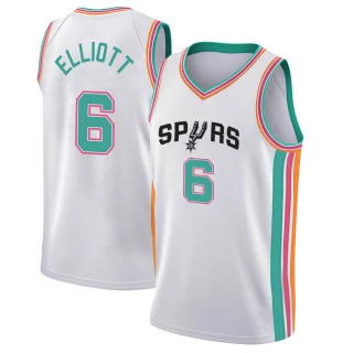Men's Sean Elliott San Antonio Spurs White Swingman 2021/22 City Edition Jersey