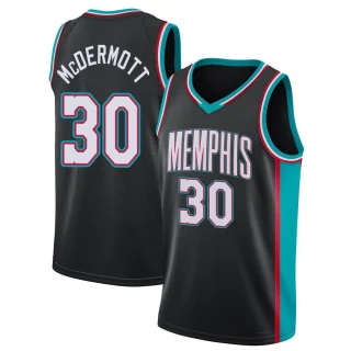 Men's Sean McDermott Memphis Grizzlies Black Swingman 2020/21 Hardwood Classics Jersey