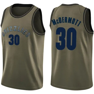 Men's Sean McDermott Memphis Grizzlies Green Swingman Salute to Service Jersey