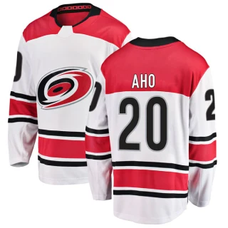 Men's Sebastian Aho Carolina Hurricanes White Breakaway Away Jersey