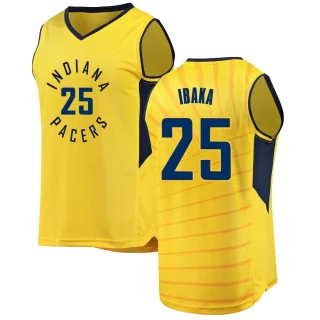 Men's Serge Ibaka Indiana Pacers Gold Fast Break Jersey - Statement Edition