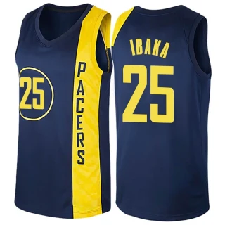 Men's Serge Ibaka Indiana Pacers Navy Blue Swingman Jersey - City Edition
