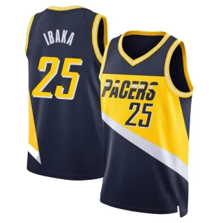 Men's Serge Ibaka Indiana Pacers Navy Swingman 2021/22 City Edition Jersey