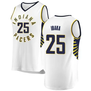 Men's Serge Ibaka Indiana Pacers White Fast Break Jersey - Association Edition