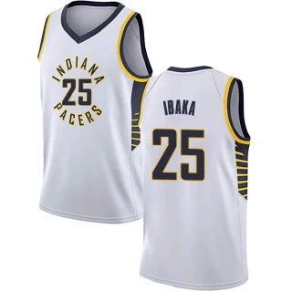 Men's Serge Ibaka Indiana Pacers White Swingman Jersey - Association Edition