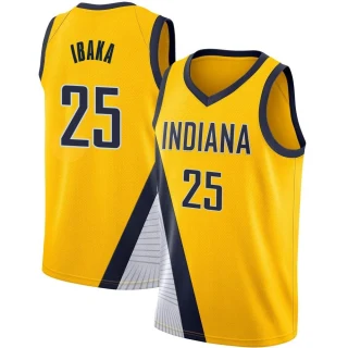 Men's Serge Ibaka Indiana Pacers Yellow Swingman 2019/20 Jersey - Statement Edition