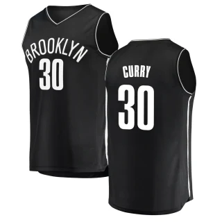 Men's Seth Curry Brooklyn Nets Black Fast Break Jersey - Icon Edition
