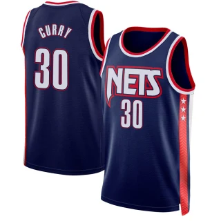 Men's Seth Curry Brooklyn Nets Navy Swingman 2021/22 City Edition Jersey