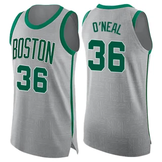 Men's Shaquille O'Neal Boston Celtics Gray Swingman Jersey - City Edition