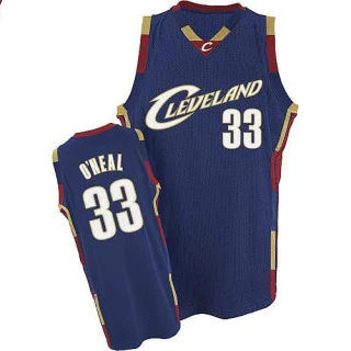 Men's Shaquille O'Neal Cleveland Cavaliers Navy Blue Authentic Throwback 2016 The Finals Patch Jersey