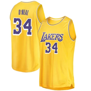 Men's Shaquille O'Neal Los Angeles Lakers Gold Swingman 2018/19 Jersey - Icon Edition