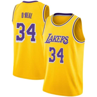 Men's Shaquille O'Neal Los Angeles Lakers Gold Swingman 2018/19 Jersey - Icon Edition
