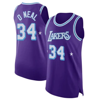 Men's Shaquille O'Neal Los Angeles Lakers Purple Authentic 2021/22 Jersey - City Edition