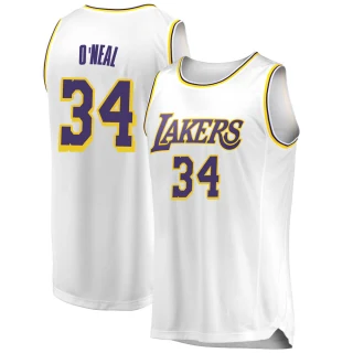 Men's Shaquille O'Neal Los Angeles Lakers White Swingman 2018/19 Jersey - Association Edition