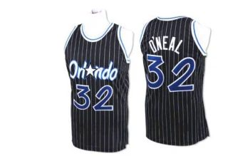 Men's Shaquille O'Neal Orlando Magic Black Authentic Throwback Jersey