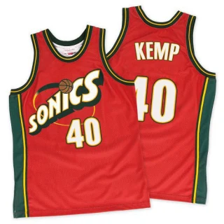 Men's Shawn Kemp Oklahoma City Thunder Red Swingman SuperSonics Throwback Jersey