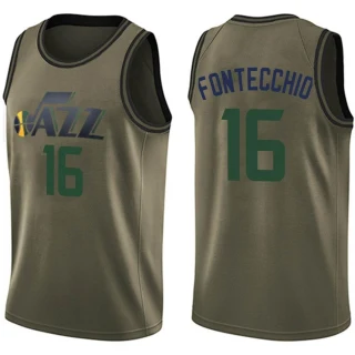 Men's Simone Fontecchio Utah Jazz Green Swingman Salute to Service Jersey