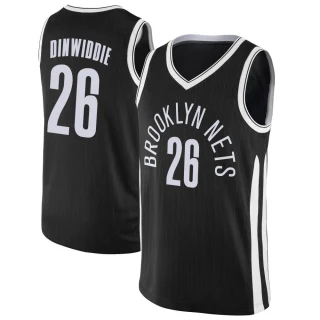 Men's Spencer Dinwiddie Brooklyn Nets Black Swingman Jersey - City Edition