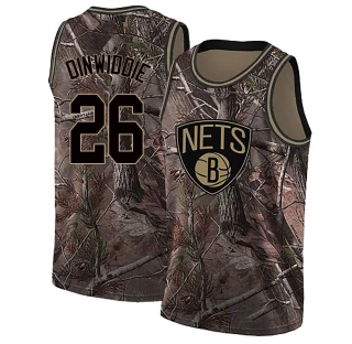 Men's Spencer Dinwiddie Brooklyn Nets Camo Swingman Realtree Collection Jersey