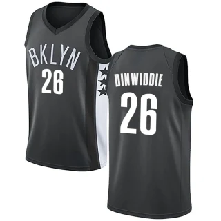Men's Spencer Dinwiddie Brooklyn Nets Gray Swingman Jersey - Statement Edition
