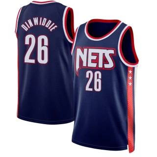 Men's Spencer Dinwiddie Brooklyn Nets Navy Swingman 2021/22 City Edition Jersey
